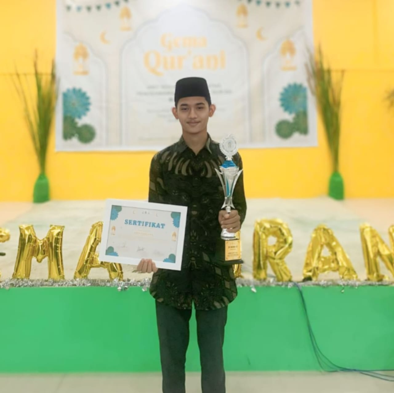 Arif Maulana Raih Juara Tilawah Acara Gema Quran